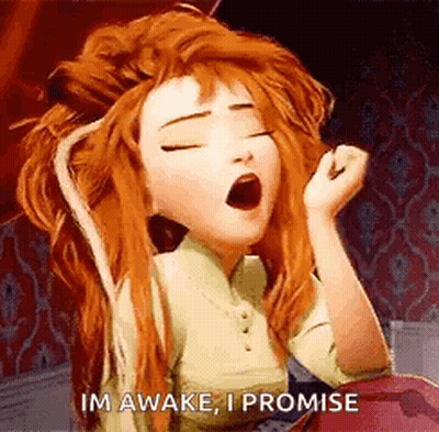 Anna From Frozen Yawning GIF