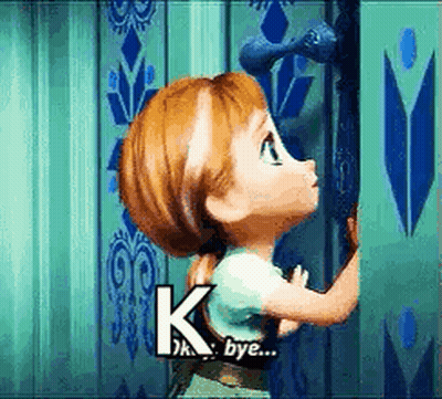 Anna Frozen Looking Out Door Saying Bye GIF