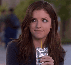 Anna Kendrick Drinking Juice GIF