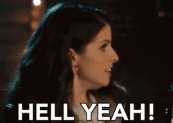 Anna Kendrick Hell Yes Reaction GIF