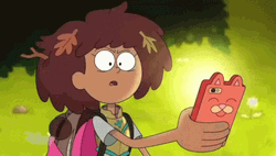 Anne Amazed By Her Phone Amphibia GIF