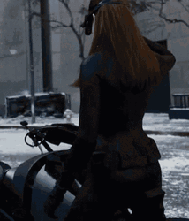 Anne Hathaway Batpod GIF