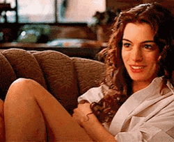 Anne Hathaway Biting Her Lip GIF