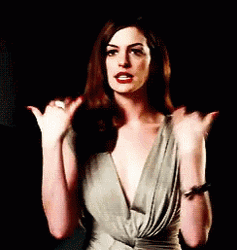 Anne Hathaway Emphasizing Her Looks GIF