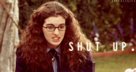 Anne Hathaway Shut Up Baby I Know It GIF