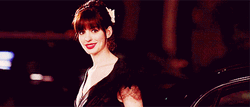 Anne Hathaway Staring Winking GIF