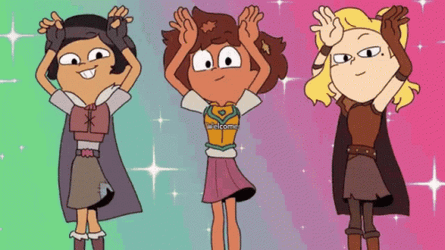 Anne Sasha And Marcy Dancing Amphibia GIF