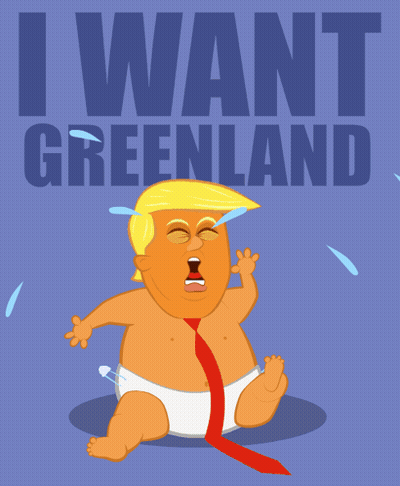 Annexed Greenland Poster With Donald Trump Silhouette GIF