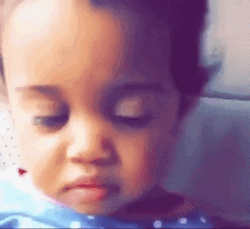 Annoyed Baby Girl Rolls Eyes GIF