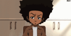 Annoyed Huey Freeman Walked Out GIF
