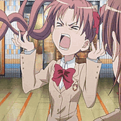 Annoyed Kuruko Shirai Pull Hair Anime GIF