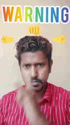 Annoyed Man Intense Warning GIF