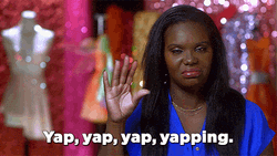 Annoyed Woman Yap Yapping GIF
