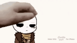 Annoying Ink Sans By Patting His Head GIF