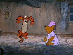 Annoying Tigger With Sleepy Pooh GIF