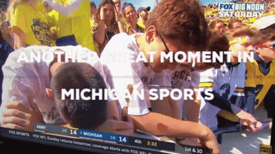 Another Great Moment In Michigan Sports On Screen GIF