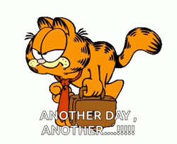 Another Monday Garfield Going To Work GIF