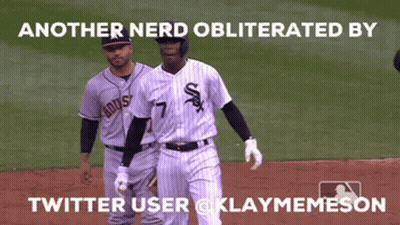 Another Nerd Obliterated By Twitter User @Klaymeson GIF