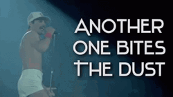 Another One Bites The Dust Freddie Singing GIF