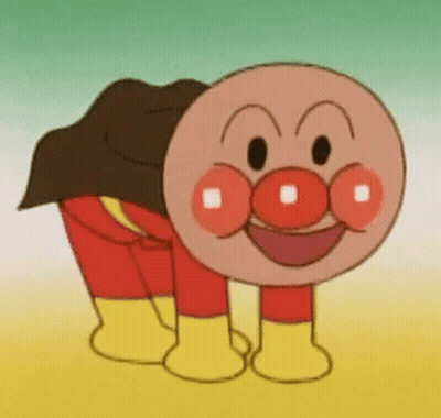 Anpanman With Cape And Yellow Boots GIF