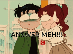 Answer Me Woman Shaking Man GIF