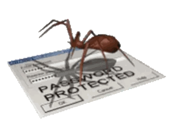 Ant Sitting On Password Page Sticker