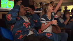 Anthony Adams Cheering While Sitting GIF