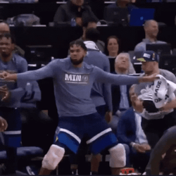 Anthony Edwards Dancing After Wiggins Hit Three GIF