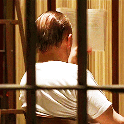 Anthony Hopkins Turn Around In Jail GIF