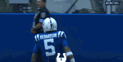 Anthony Richardson Jumping After Touchdown GIF