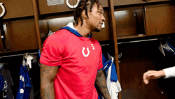Anthony Richardson With Michael Pittman Jr GIF