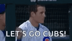 Anthony Rizzo Cheering Lets Go Cubs Win GIF