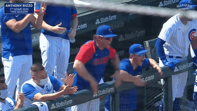 Anthony Rizzo 'S 7Th Home Run This Season Is Shown GIF