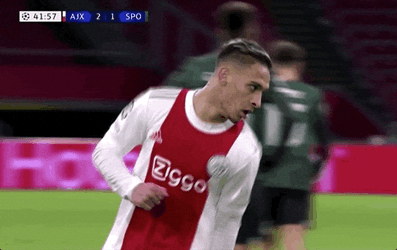 Antony Dos Santos Shoulder Bump With Teammate GIF