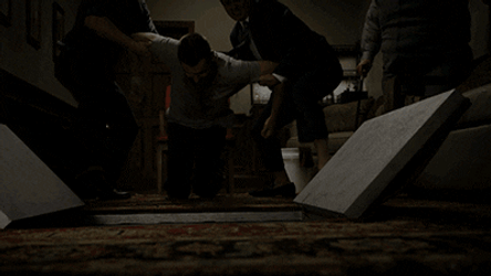 Antony Starr Lucas Hood Hanging From Truck GIF