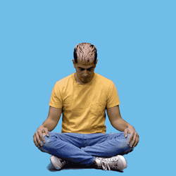 Anxiety Meditation Breath In & Out GIF