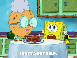 Anxious SpongeBob Get Help GIF