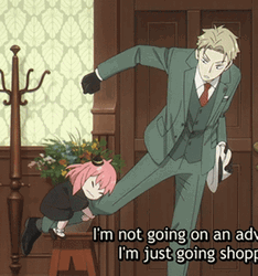 Anya Folger Clinging To Father Loid Forger GIF