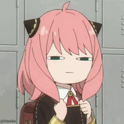 Anya Forger Fierce Gaze Disappointed Reaction GIF