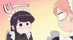 Anya Forger Looking At Maid Komi GIF