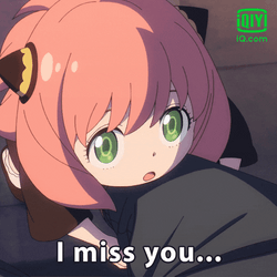 Anya Forger Melting Expression I Miss You GIF