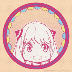 Anya Forger Music Notes Pink Mobile Design GIF