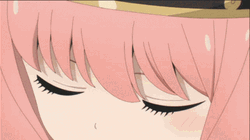 Anya Forger Pink Haired Side Eye GIF