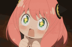 Anya Forger Sparkling Big Eyes GIF