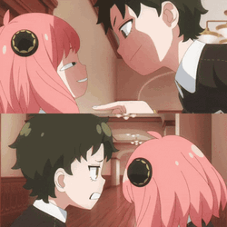 Anya Forger Split Screen Punch GIF