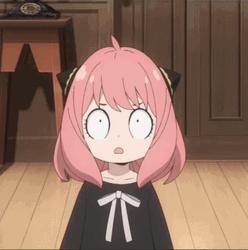 Anya Forger Startled Image Compilation GIF