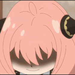 Anya Looking Up Sweet Smile GIF