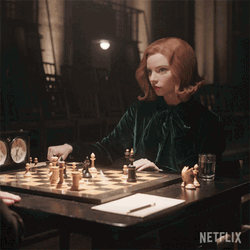Anya Taylor-Joy Playing Chess GIF