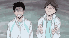 Aoba Johsai Players Oikawa Iwaizumi Smiling GIF