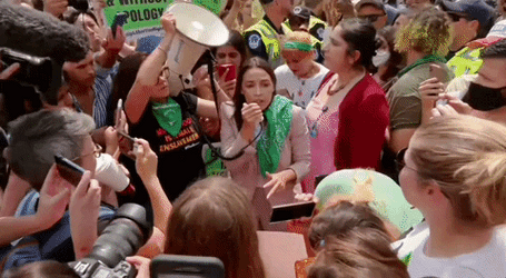 Aoc Speaking On Megaphone GIF